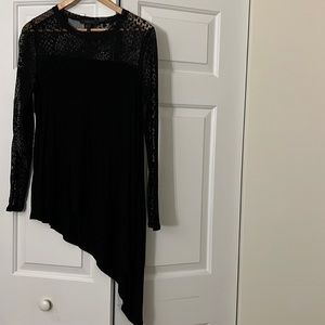 BCBGMaxAzria Lace Asymmetrical Top